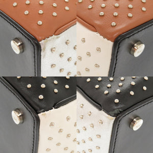 美品 トッズ レザー ブラウン ブラック 2WAY ハンドバッグ ショルダーバッグ 茶 黒 0219【中古】TOD’S