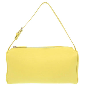 新品同様 ザ ロウ 90's BAG W1281 L95 レザー イエロー ハンドバッグ 黄 0220【中古】THE ROW