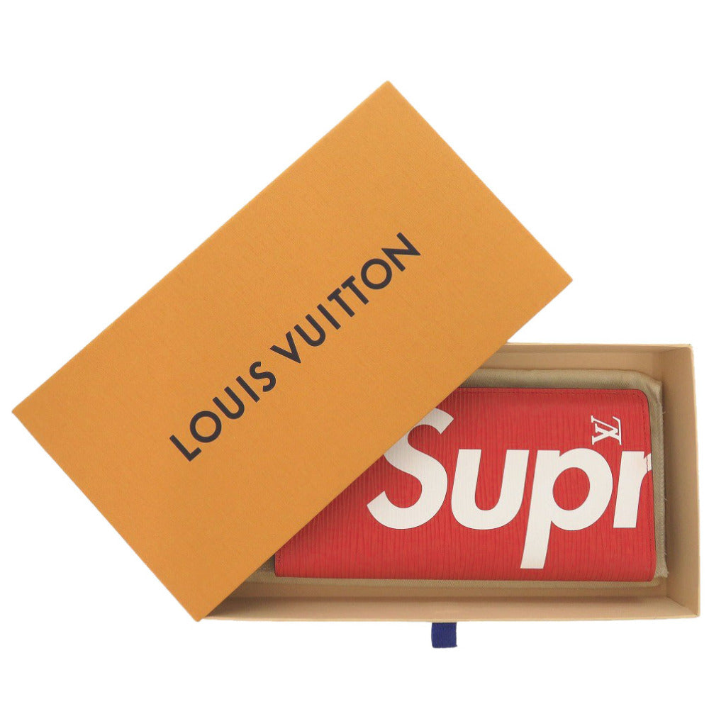 未使用 ルイ ヴィトン Supremeコラボ ポルトフォイユ ブラザ エピ M67719 エピレザー レッド 長財布 赤 LV 0249【中古】LOUIS VUITTON