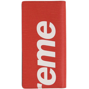 未使用 ルイ ヴィトン Supremeコラボ ポルトフォイユ ブラザ エピ M67719 エピレザー レッド 長財布 赤 LV 0249【中古】LOUIS VUITTON