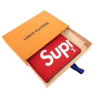 未使用 ルイ ヴィトン × シュプリーム ポルト カルト サーンプル エピ レッド M67712 カードケース パスケース 赤 LV 0250 【中古】 LOUIS VUITTON × Supreme