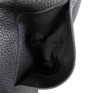 新品同様 エルメス ロングジレ 鹿革 ベスト ディアスキン ブラック 0260【中古】HERMES