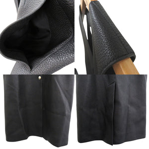 新品同様 エルメス ロングジレ 鹿革 ベスト ディアスキン ブラック 0260【中古】HERMES