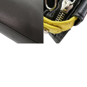 美品 フェンディ セレリア ピーカブー モンスター バグズアイ レザー ブラック 2WAY ハンドバッグ ショルダーバッグ 0268【中古】FENDI