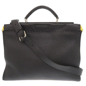 美品 フェンディ セレリア ピーカブー モンスター バグズアイ レザー ブラック 2WAY ハンドバッグ ショルダーバッグ 0268【中古】FENDI