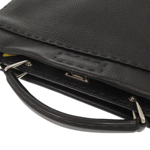 美品 フェンディ セレリア ピーカブー モンスター バグズアイ レザー ブラック 2WAY ハンドバッグ ショルダーバッグ 0268【中古】FENDI