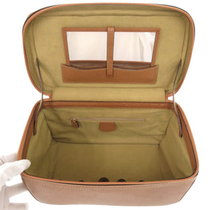 美品 グッチ バンブー 013 122 2491 レザー ブラウン 2WAY バニティバッグ 茶 0277【中古】GUCCI