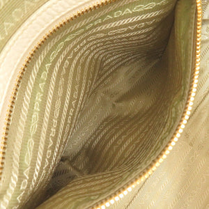 プラダ チェーンショルダー レザー ベージュ ショルダーバッグ 0284【中古】PRADA