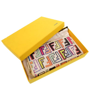 未使用 フェンディ FF ズッカ 8M0024 レザー ホワイト マルチカラー 長財布 白 0290 【中古】 FENDI