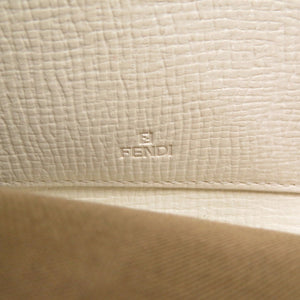 未使用 フェンディ FF ズッカ 8M0024 レザー ホワイト マルチカラー 長財布 白 0290 【中古】 FENDI