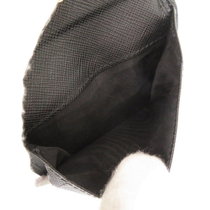新品同様 プラダ サフィアーノ 1MV204 ブラック 二つ折り財布 黒 0291【中古】PRADA