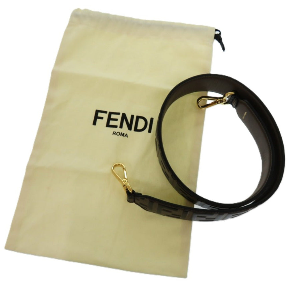 新品同様 フェンディ
 ストラップユー ロング ショルダーストラップ
 レザー ブラウン 0295
【中古】FENDI レディース