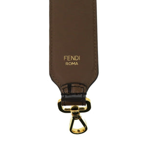 新品同様 フェンディ
 ストラップユー ロング ショルダーストラップ
 レザー ブラウン 0295
【中古】FENDI レディース