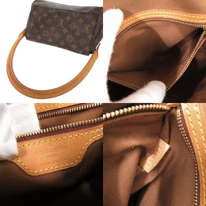 ルイ ヴィトン ミニルーピング モノグラム M51147 ブラウン ハンドバッグ LV 0347【中古】LOUIS VUITTON