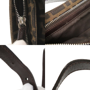 フェンディ ズッカ柄 キャンバス レザー ブラウン ショルダーバッグ ワンショルダーバッグ 0350【中古】FENDI