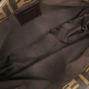 フェンディ ズッカ柄 キャンバス レザー ブラウン ショルダーバッグ ワンショルダーバッグ 0350【中古】FENDI