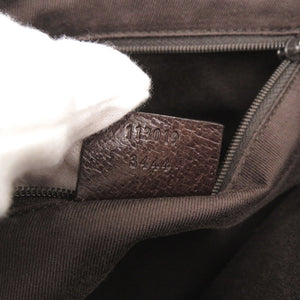 グッチ 113019 GGキャンバス レザー ベージュ ブラウン トートバッグ ハンドバッグ 0351【中古】GUCCI