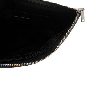 新品同様 イヴ サンローラン 530013 クラッチバッグ レザー ブラック 黒 ドキュメントケース 0358【中古】YVES SAINT LAURENT