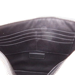 新品同様 イヴ サンローラン 530013 クラッチバッグ レザー ブラック 黒 ドキュメントケース 0358【中古】YVES SAINT LAURENT