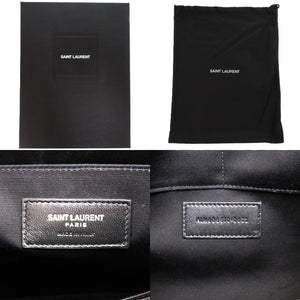 新品同様 イヴ サンローラン 530013 クラッチバッグ レザー ブラック 黒 ドキュメントケース 0358【中古】YVES SAINT LAURENT