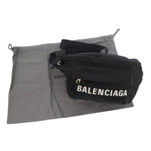 美品 バレンシアガ ナイロン ブラック ウエストバッグ ボディバッグ 黒 0367【中古】BALENCIAGA