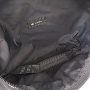 美品 バレンシアガ ナイロン ブラック ウエストバッグ ボディバッグ 黒 0367【中古】BALENCIAGA