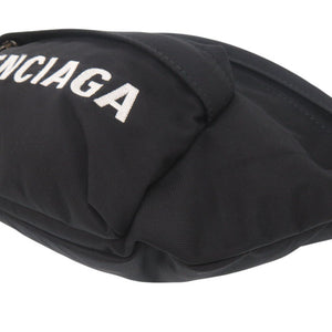 美品 バレンシアガ ナイロン ブラック ウエストバッグ ボディバッグ 黒 0367【中古】BALENCIAGA