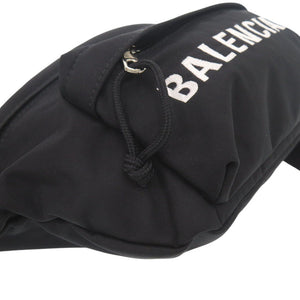 美品 バレンシアガ ナイロン ブラック ウエストバッグ ボディバッグ 黒 0367【中古】BALENCIAGA