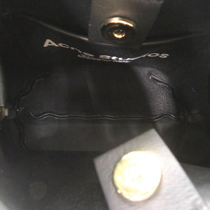 新品同様 アクネストゥディオズ マイクロ MUSUBI ムスビ ショルダーバッグ レザー ブラック 0373【中古】ACNE STUDIOS