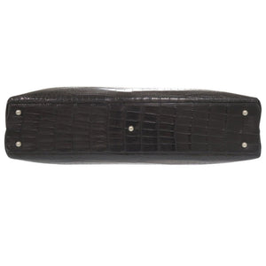 美品 JRA マットクロコ ブラック トートバッグ ハンドバッグ 黒 0383【中古】JRA