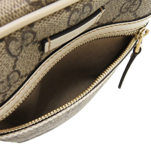 美品 グッチ GGスプリーム 233268 PVC GGスプリームキャンバス ブラウン 茶 ショルダーバッグ 0398【中古】GUCCI