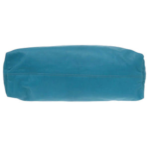 美品 クロムハーツ BSフレア レザー シルバー925 ブルー トートバッグ 青 0423【中古】CHROME HEARTS メンズ