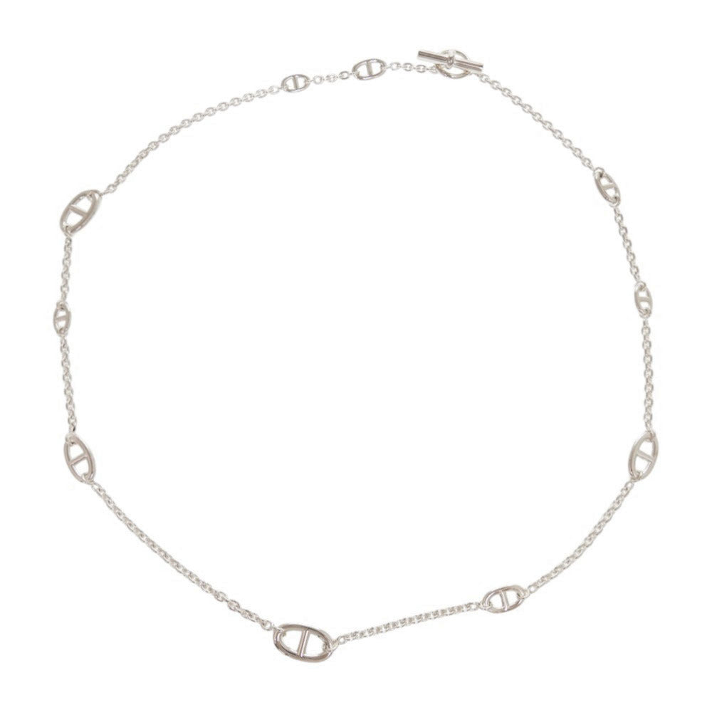 未使用品 エルメス ファランドール80 シェーヌダンクル シルバー925 ネックレス 0433【中古】HERMES