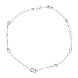 未使用品 エルメス ファランドール80 シェーヌダンクル シルバー925 ネックレス 0433【中古】HERMES