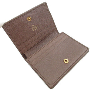 新品同様 グッチ ディズニーコラボ 三匹の子豚 557801 GGスプリーム レザー ベージュ ブラウン 茶 2つ折り財布 財布 0436【中古】GUCCI