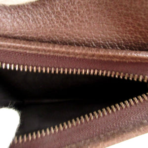 新品同様 グッチ ディズニーコラボ 三匹の子豚 557801 GGスプリーム レザー ベージュ ブラウン 茶 2つ折り財布 財布 0436【中古】GUCCI