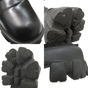 美品 プラダ モノリス Re-NYLON コンバットブーツ ナイロン レザー ブラック 0438【中古】PRADA