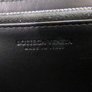 新品同様 ボッテガヴェネタ ラウンドファスナー レザー ブラック 長財布 黒 0439【中古】BOTTEGAVENETA
