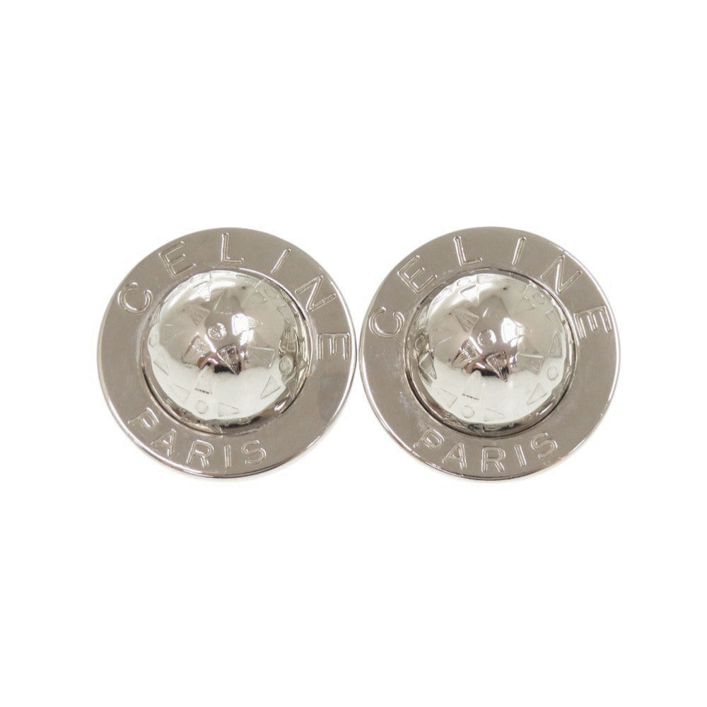 セリーヌ スターボール メタル シルバー イヤリング 0442【中古】CELINE