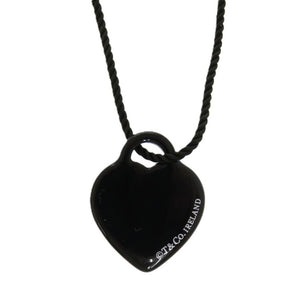 美品 ティファニー リターントゥ ハートタグ シルバー925 プラスチック ブラック 黒 ネックレス 0443【中古】TIFFANY&Co.