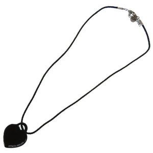 美品 ティファニー リターントゥ ハートタグ シルバー925 プラスチック ブラック 黒 ネックレス 0443【中古】TIFFANY&Co.