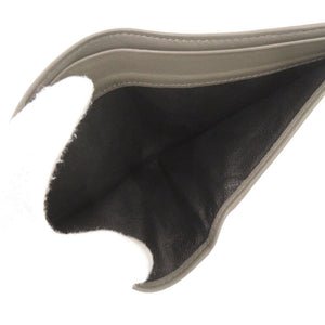 未使用品 ボッテガヴェネタ イントレチャート レザー グレー 二つ折り財布 札入れ 0447【中古】BOTTEGAVENETA