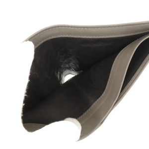 未使用品 ボッテガヴェネタ イントレチャート レザー グレー 二つ折り財布 札入れ 0447【中古】BOTTEGAVENETA