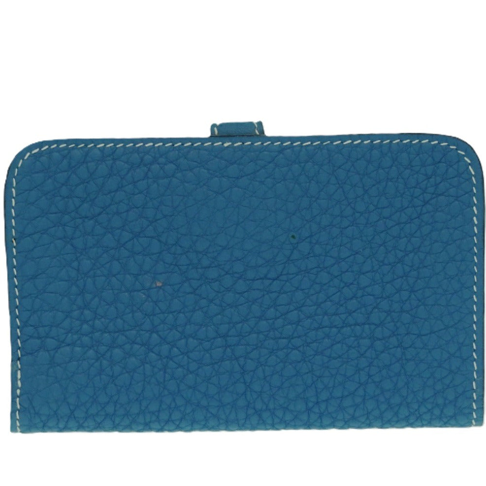 美品 エルメス ドゴン トゴ ブルージーン シルバー金具 □G刻印 青 コインケース 財布 0449【中古】HERMES