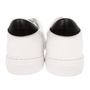 未使用品 モンクレール NEW MONACO ニューモナコ パンチング サイズ42 レザー ホワイト ブラック スニーカー 0480【中古】MONCLER メンズ