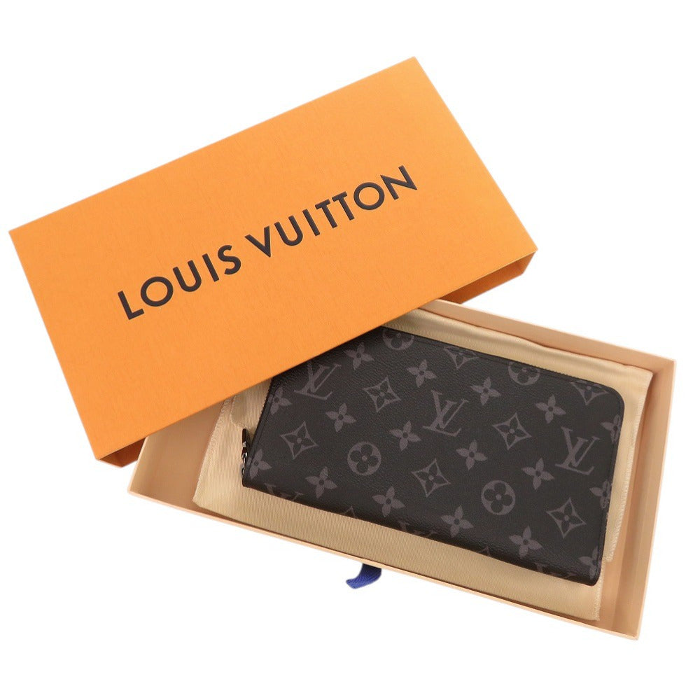 未使用品 ルイ ヴィトン ジッピー オーガナイザー NM モノグラムエクリプス M82081 ICチップ ブラック 長財布 黒 LV 0488【中古】LOUIS VUITTON メンズ