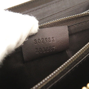 美品 グッチ GGスプリーム 307982 ベージュ ラウンドファスナー 長財布 0498【中古】GUCCI