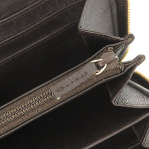 美品 グッチ GGスプリーム 307982 ベージュ ラウンドファスナー 長財布 0498【中古】GUCCI