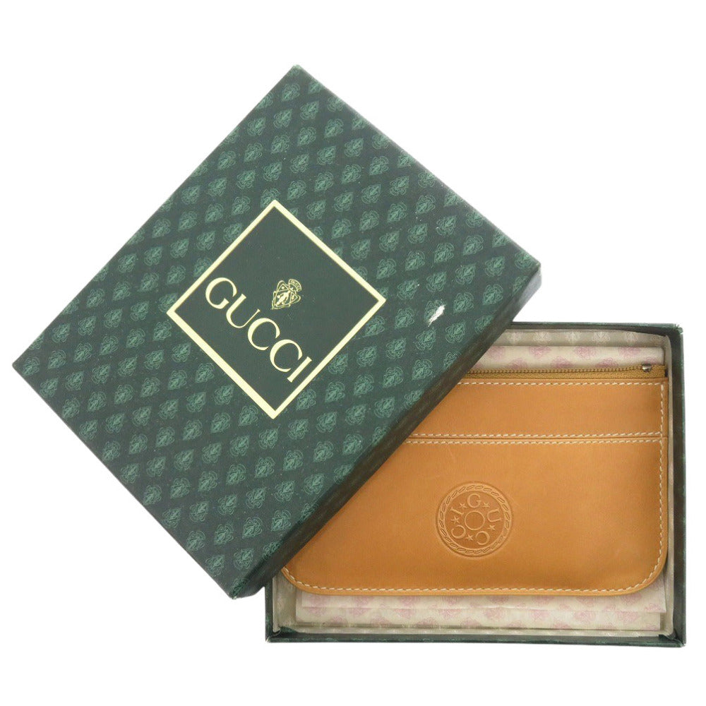 美品 グッチ 033 416 0751 レザー ブラウン コインケース 財布 茶 0499【中古】GUCCI