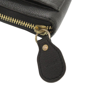 美品 クロエ パラティ レザー ブラック ラウンドファスナー 長財布 黒 0503【中古】Chloe